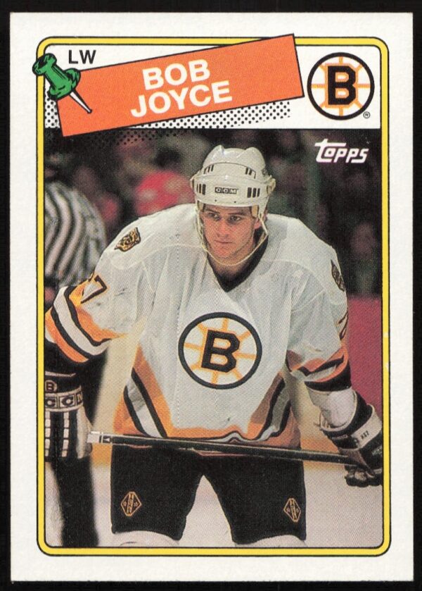 1988-89 Topps Hockey Card, Bob Joyce Action Shot, Vintage Collectible.
