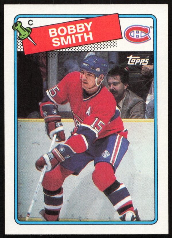Bobby Smith 1988-89 Topps Hockey Card #88, iconic vintage sports memorabilia.