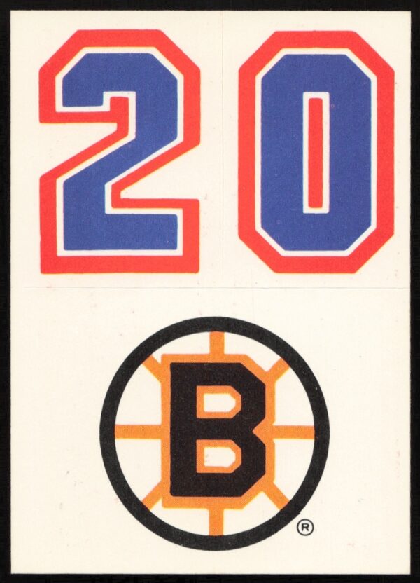 1988-89 Boston Bruins Topps sticker insert with team logo, collectible #31 front.