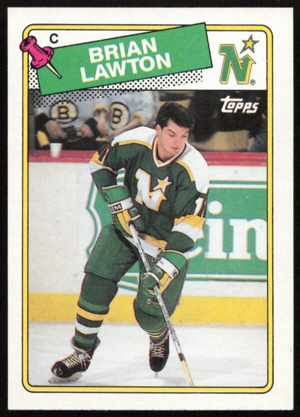 1988-89 Topps Brian Lawton hockey card #20, vintage collectors item.