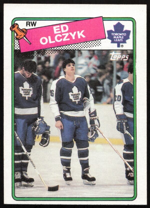 1988-89 Topps Ed Olczyk Hockey Card #125 with Team Logo and Uniform.