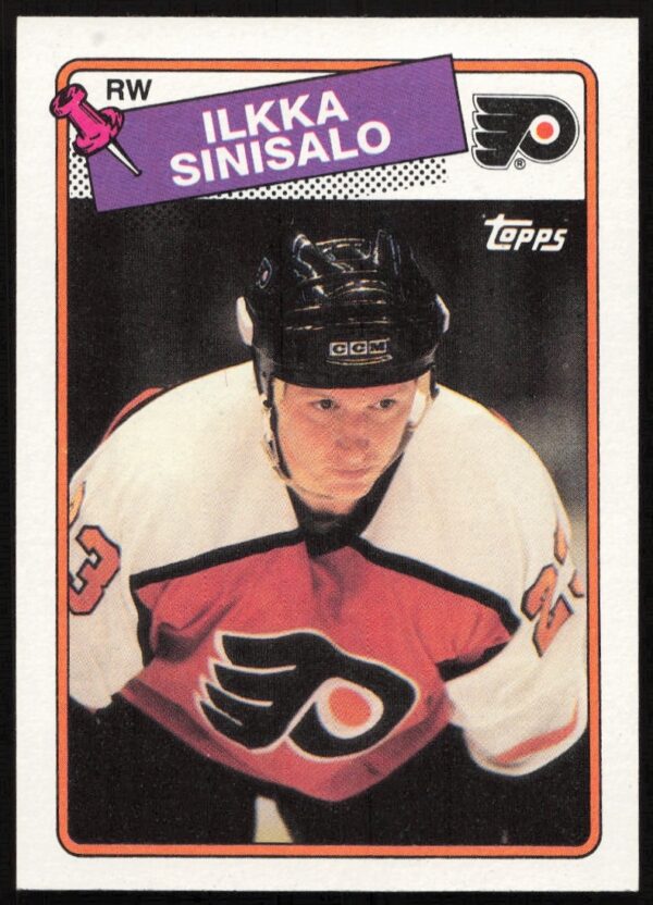 Ilkka Sinisalo 1988-89 Topps #111, Philadelphia Flyers, Hockey Card.