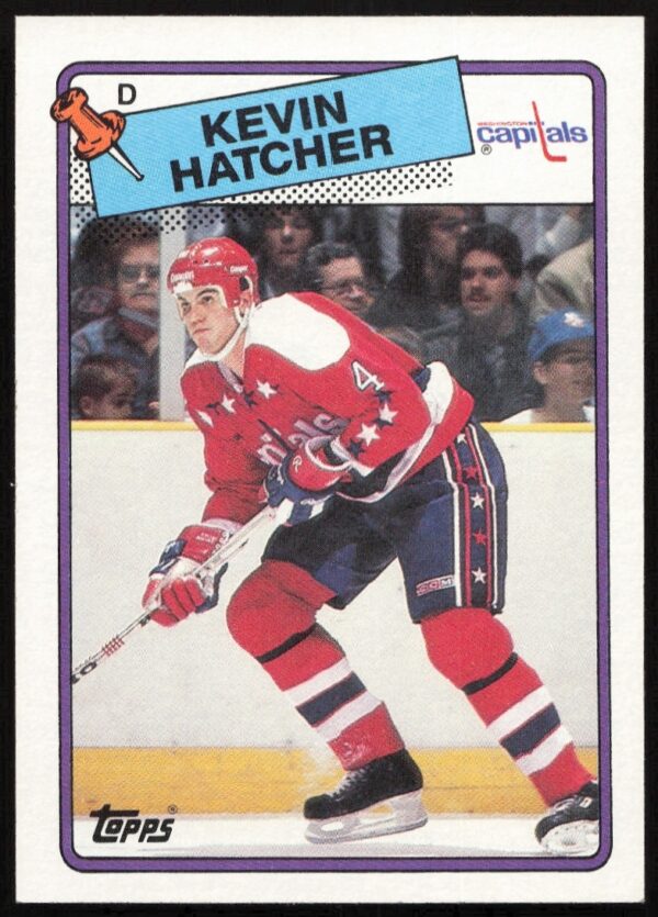 Kevin Hatcher 1988-89 Topps NHL Card #86, Washington Capitals Defenseman