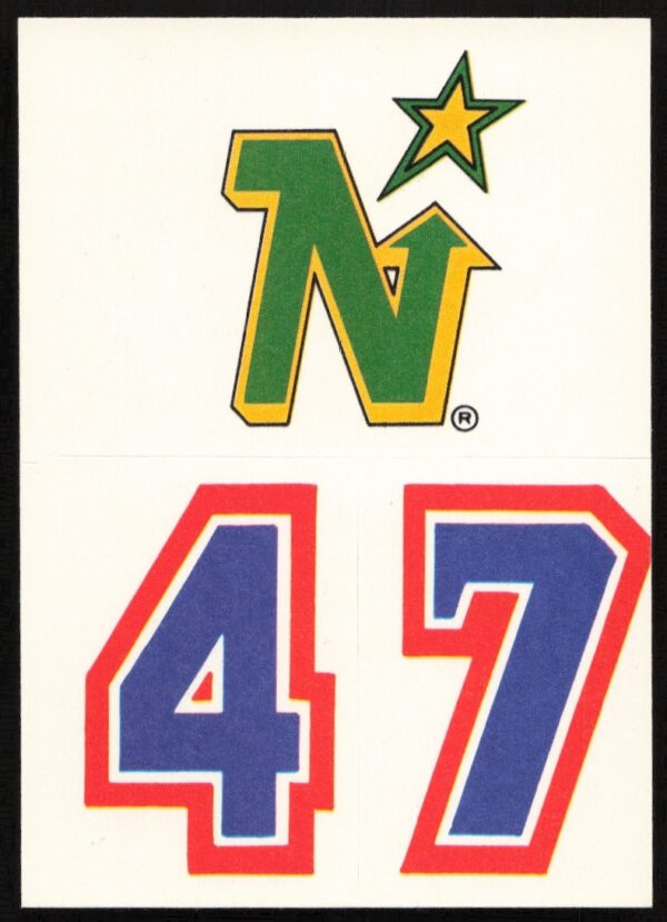1988-89 Topps Minnesota North Stars logo sticker, number 29, vibrant NHL emblem front.