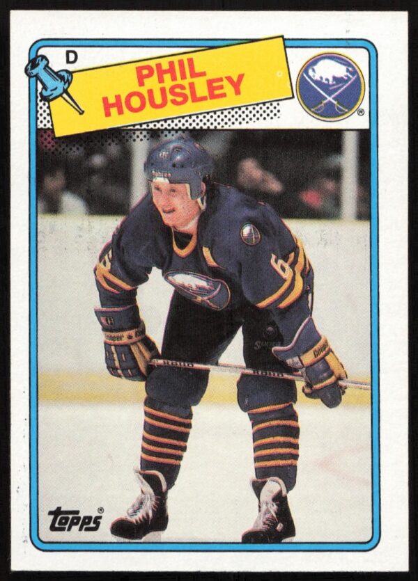 Phil Housley 1988-89 Topps Hockey Card #119, Buffalo Sabres, Vintage Collectible.