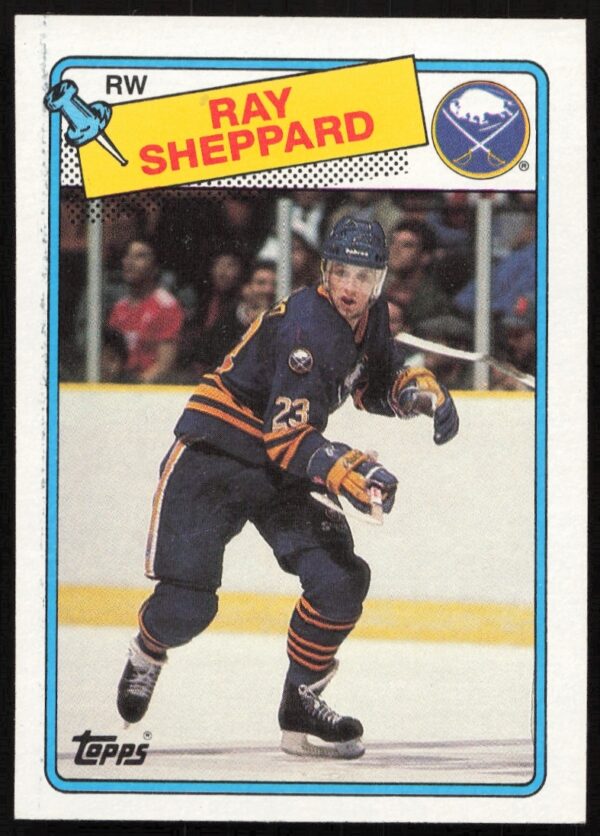Ray Sheppard 1988-89 Topps Hockey Card #55, iconic vintage collectible.