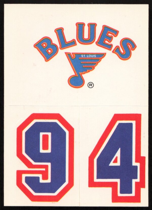 1988-89 St. Louis Blues Topps Sticker Logo Insert #28 Front