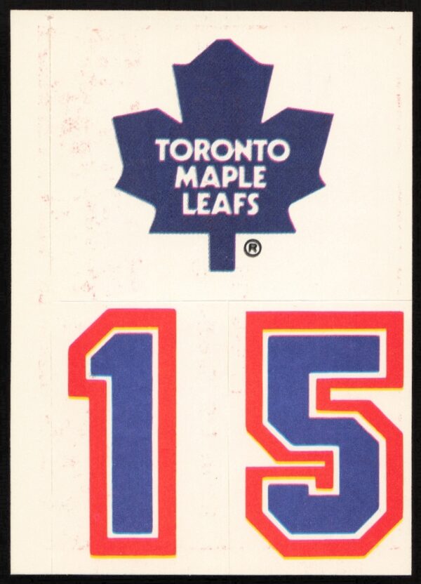 1988-89 Topps Maple Leafs Sticker #13, featuring team logo and classic player design.