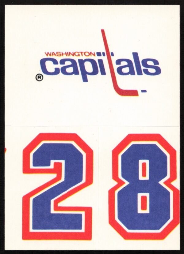1988-89 Topps Capitals Sticker Logo Insert #30, featuring team emblem (Front View).
