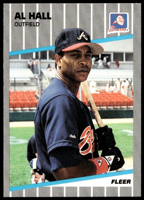 1989 Fleer Al Hall baseball card in team uniform, vintage collectors item.