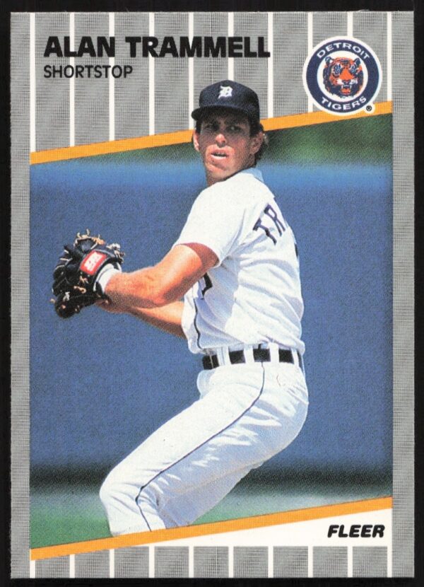 Alan Trammell 1989 Fleer #148 - Detroit Tigers Shortstop Action Shot.