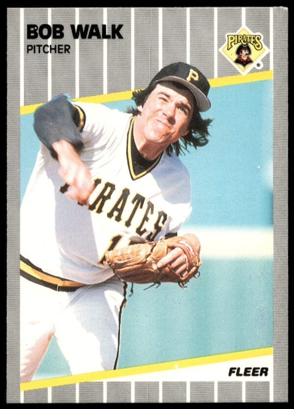 1989 Fleer Bob Walk baseball card with pitcher action shot, team details, and card number 223.