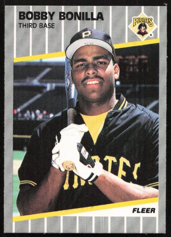 Bobby Bonilla 1989 Fleer Baseball Card #203, Pittsburgh Pirates, collectible.