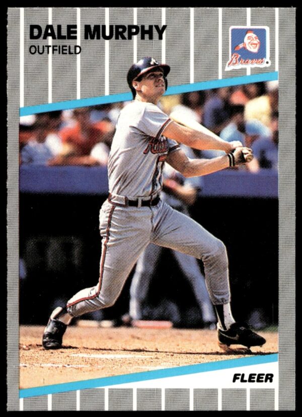 1989 Fleer Dale Murphy Atlanta Braves baseball card for collectors and fans.