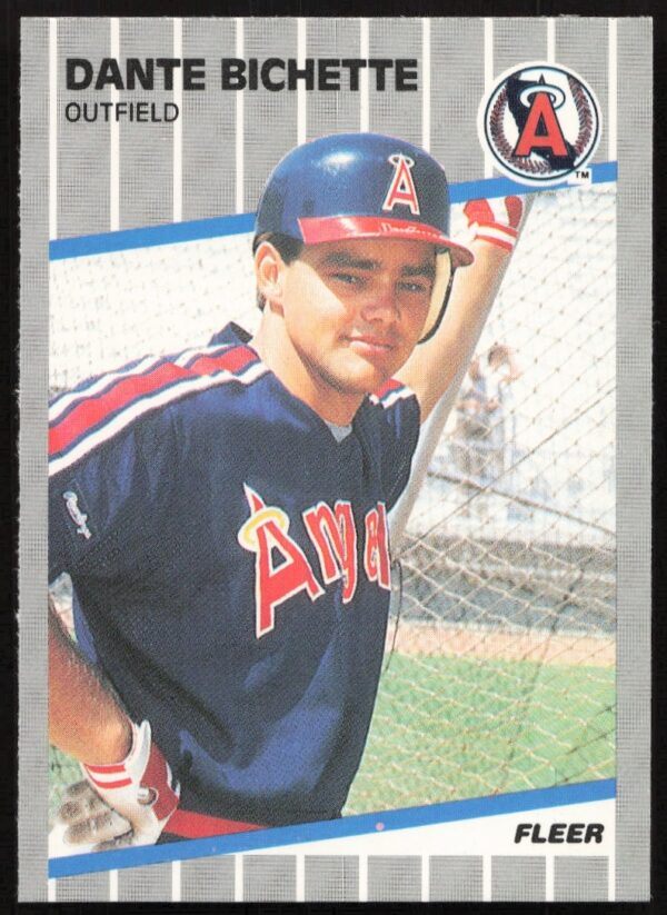 Front of 1989 Fleer Dante Bichette baseball card, number 468, in team uniform.