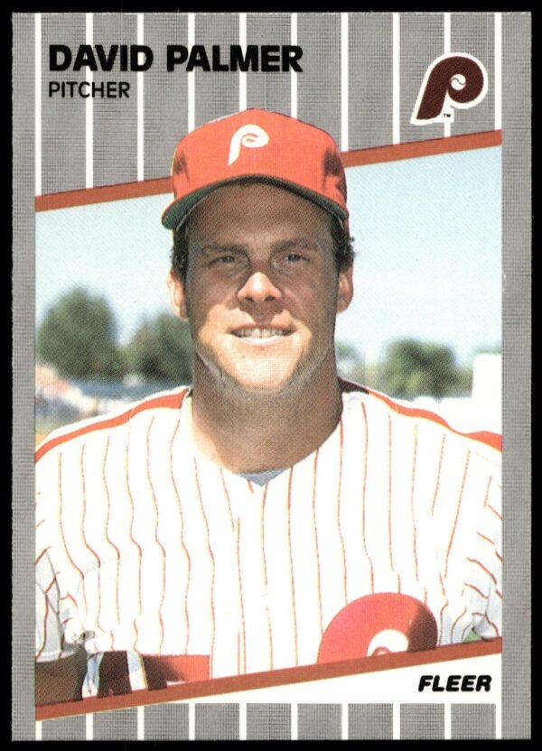 David Palmer 1989 Fleer baseball card #577, featuring MLB uniform and Fleer logo.