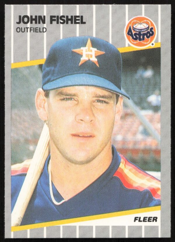 1989 Fleer John Fishel baseball card No. 358 front with uniform photo.