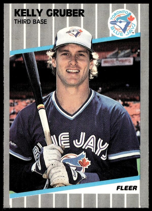 Kelly Gruber 1989 Fleer card, Toronto Blue Jays, #234, collectible baseball card.