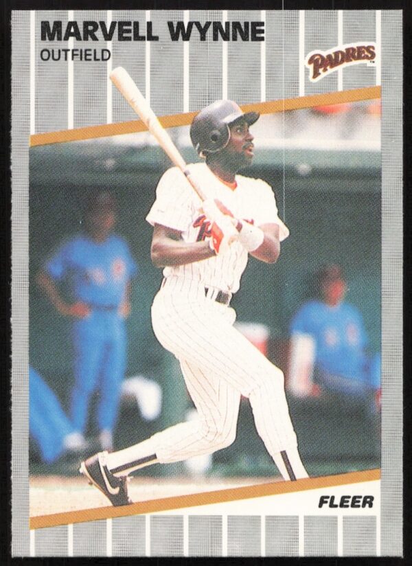 1989 Fleer baseball card featuring Marvell Wynne of the Pittsburgh Pirates, card #322.