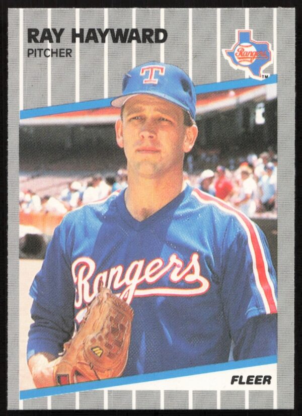 Ray Hayward 1989 Fleer Baseball Card #521 showcasing pitchers classic uniform.