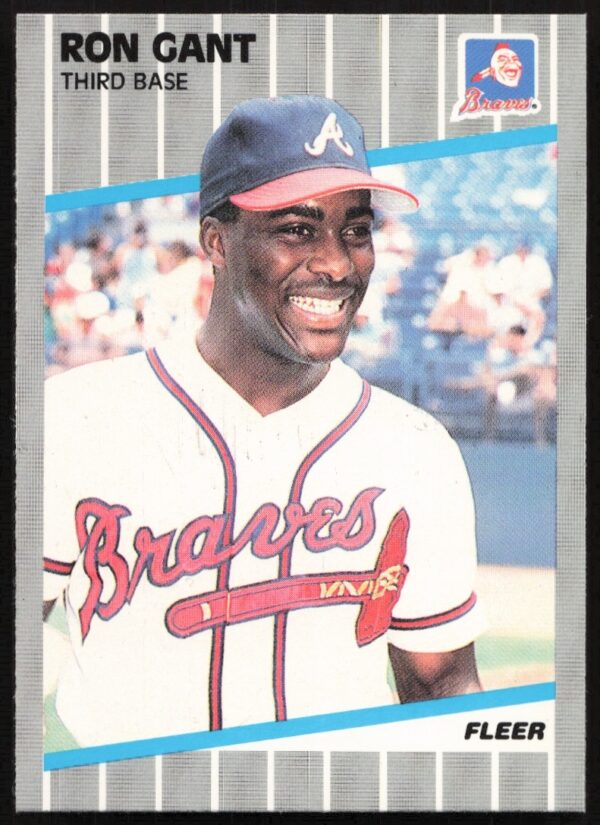 Ron Gant 1989 Fleer Baseball Card, Atlanta Braves, #590, Front View