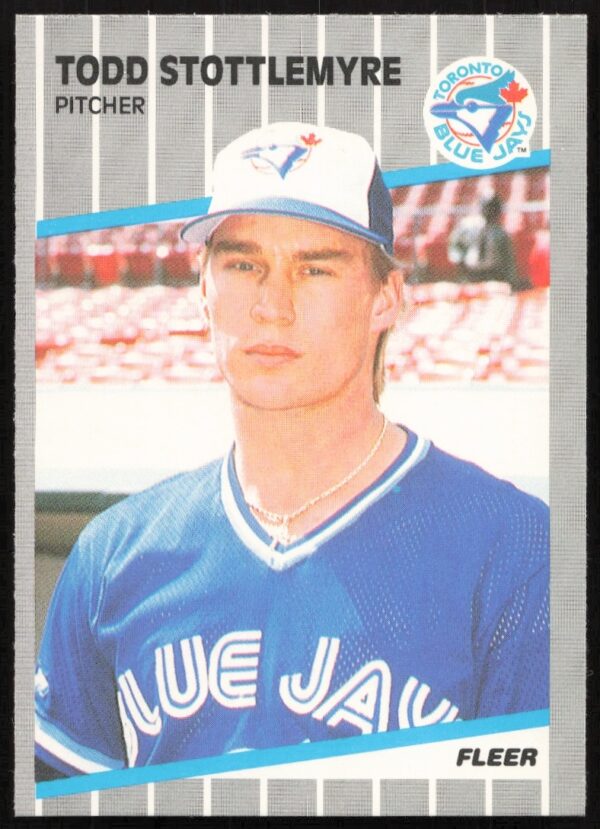 1989 Fleer Todd Stottlemyre baseball card #245, featuring MLB pitcher in uniform.
