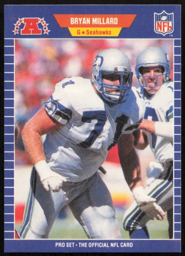 1989 Pro Set Bryan Millard Seahawks Football Card #397 Front View.