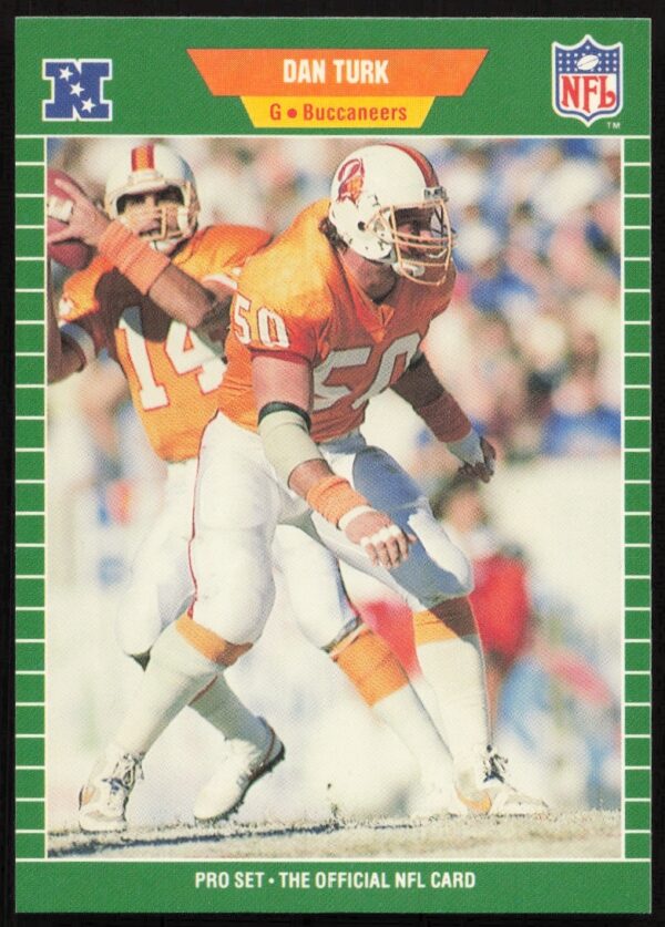Dan Turk 1989 Football Card #415, Pro Set Series, Classic NFL Pose.
