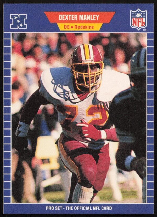 1989 Pro Set Football Card featuring Dexter Manley, player #430, front view.