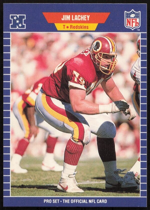Jim Lachey 1989 Pro Set Football Card, #428, iconic offensive lineman in action.