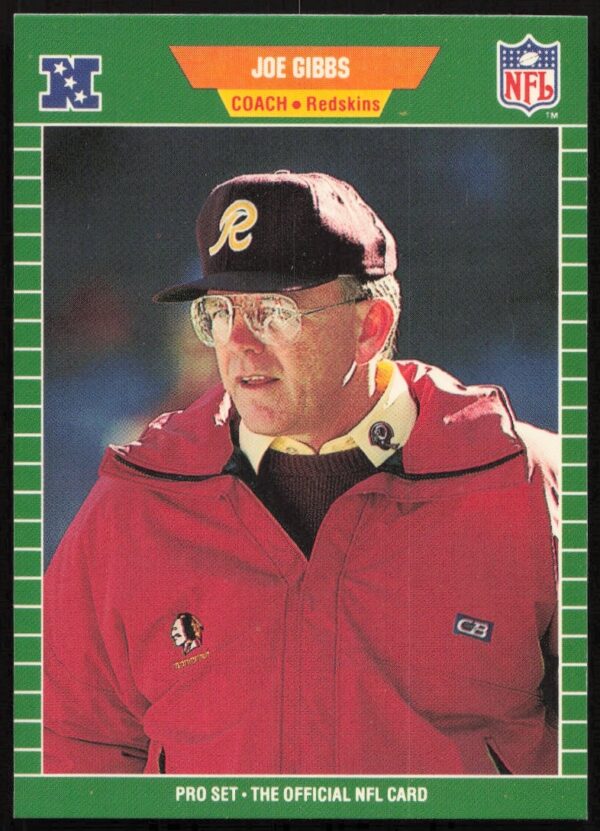 1989 Joe Gibbs Pro Set football card #440, iconic Redskins coach, front view.