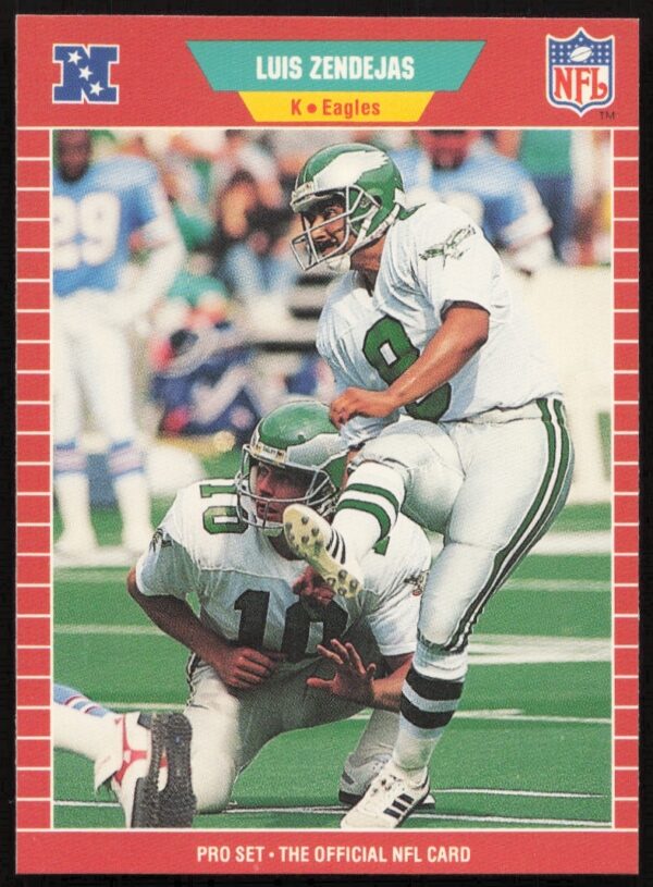 1989 Pro Set Football Card featuring Luis Zendejas, #326, Front View.
