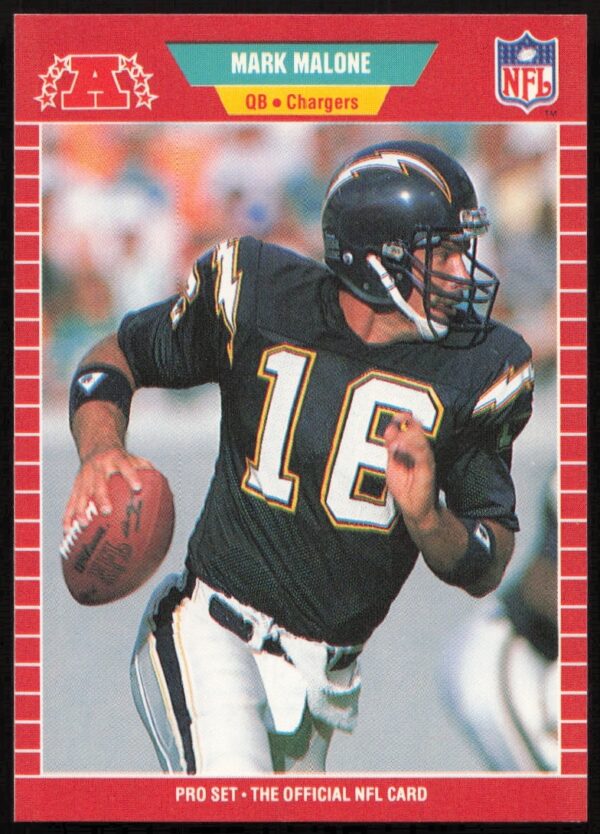 1989 Pro Set Mark Malone football card #362, NFL quarterback collectible.