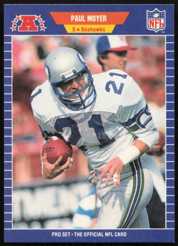 Paul Moyer 1989 Seahawks Pro Set Football Card #398 Front Image