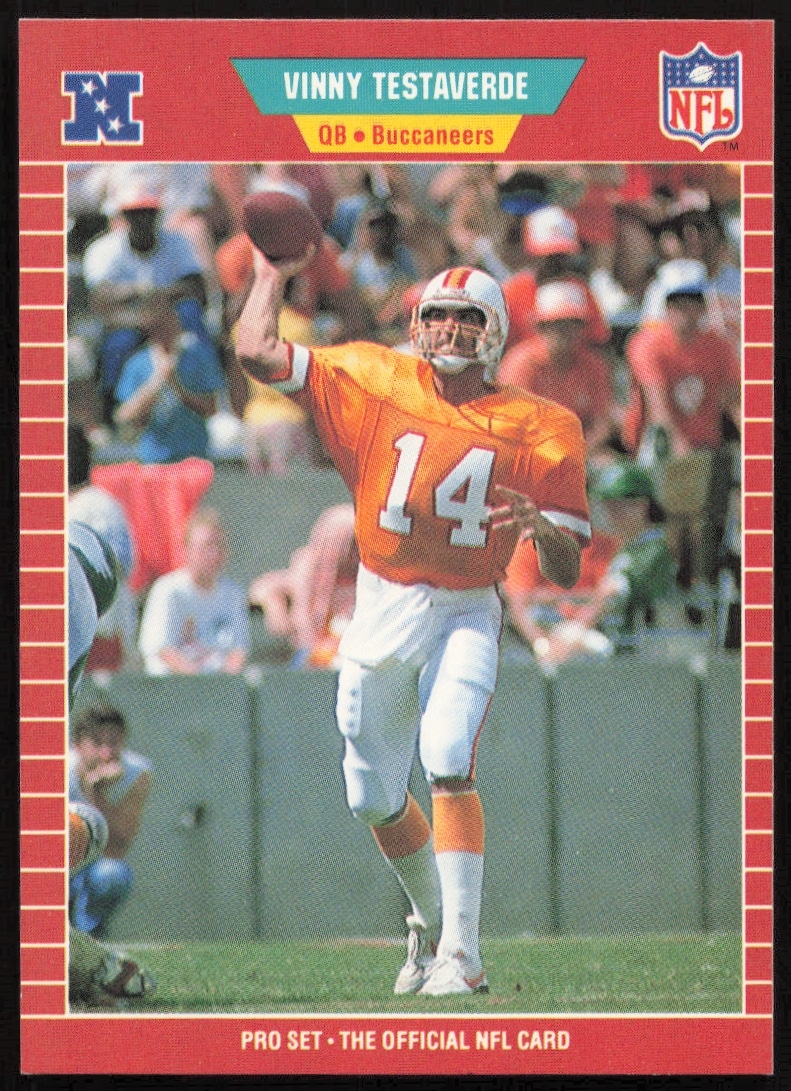 Vinny Testaverde 1989 Pro Set Football Card #419 Front View