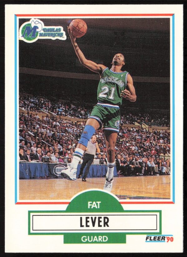 1990-91 Fleer Update Fat Lever basketball card #U-20 with player in action shot.
