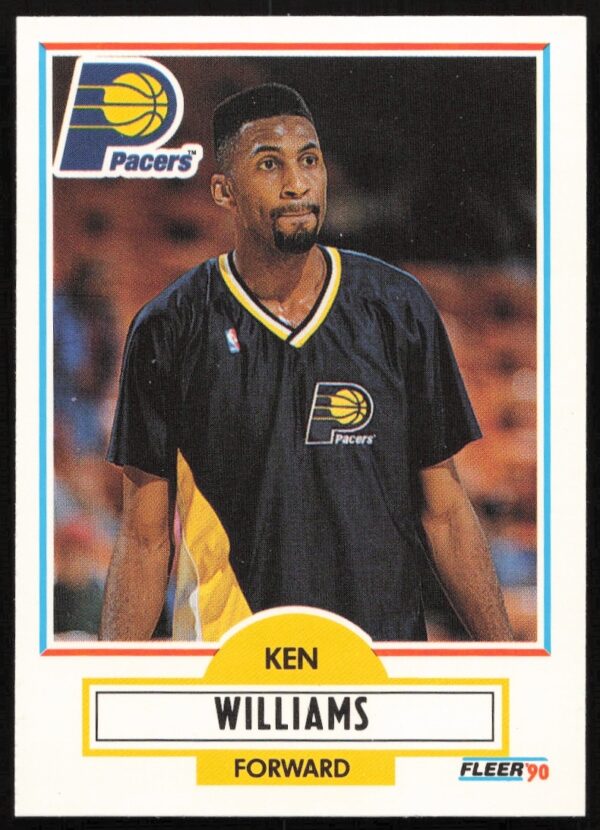 Kenny Williams 1990-91 Fleer Update Card #U-38, dynamic action shot.