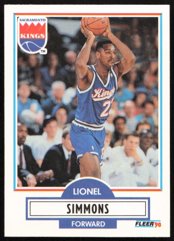Lionel Simmons 1990-91 Fleer Update Rookie Card #U-87 (Front) Action Shot.