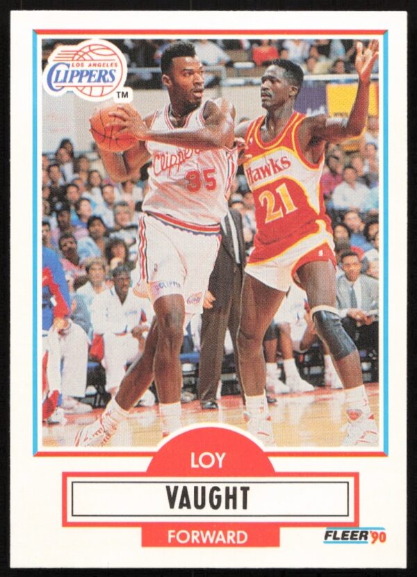 1990-91 Fleer Update basketball card, Loy Vaught #U-42, front view.