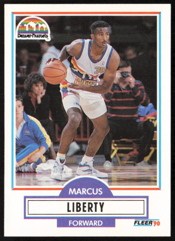 Marcus Liberty 1990-91 Fleer Update Rookie Basketball Card #U-26 Front.