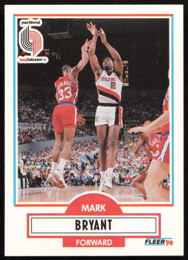 Mark Bryant 1990-91 Fleer Update basketball card, showcasing action on the court.