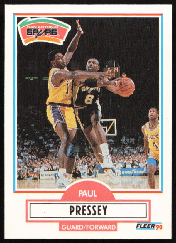 1990-91 Fleer Update card of Paul Pressey in Milwaukee Bucks uniform, #U-90.