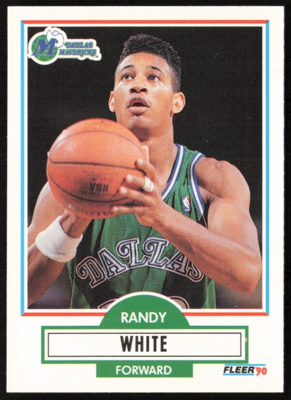 Randy White 1990-91 Fleer Update Card #U-23 Front View, Vintage Basketball Collectible