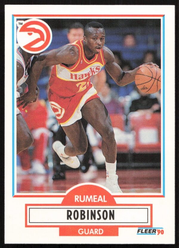 Rumeal Robinson 1990-91 Fleer Update Card #U-4, Atlanta Hawks Action Shot.