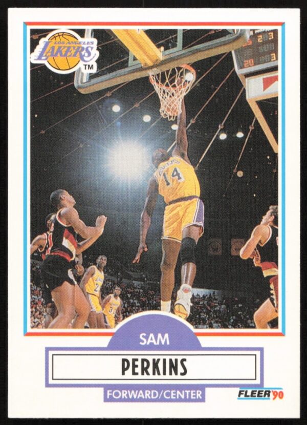 Sam Perkins 1990-91 Fleer Lakers Card #U-44 Front Image