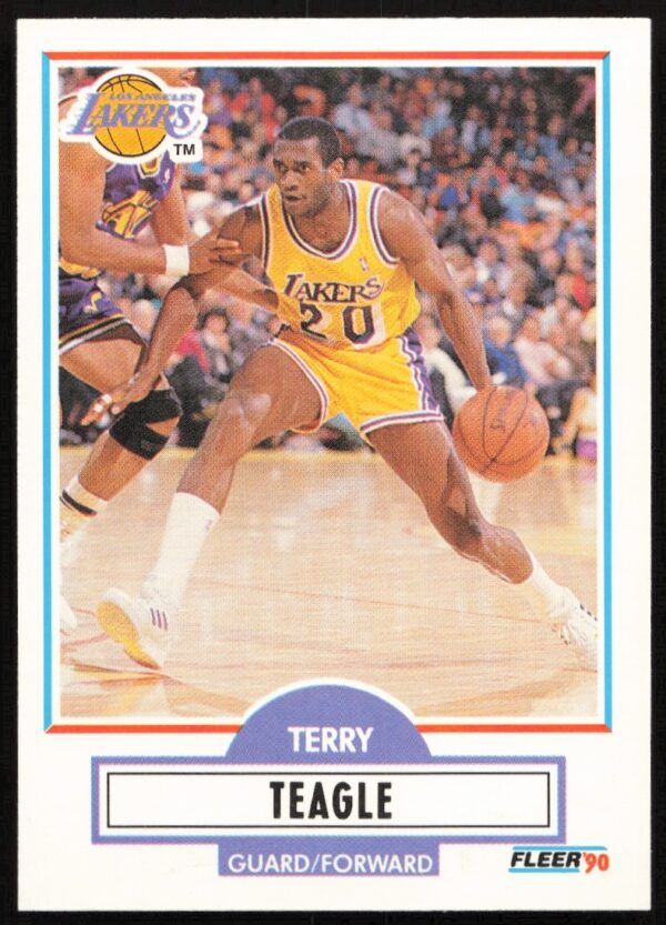 Terry Teagle 1990-91 Fleer Update Basketball Card #U-46, Golden State Warriors.