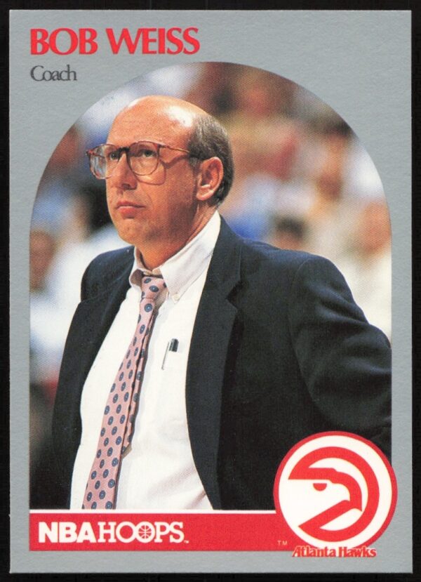 Vintage 1990-91 Hoops Bob Weiss Basketball Card #305 Front Image