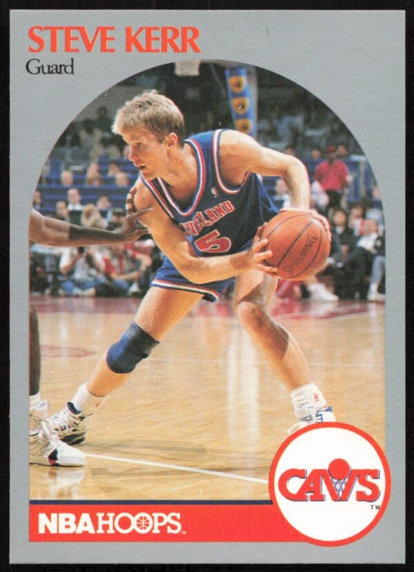 Steve Kerr 1990-91 Hoops Card #75, vintage, player in action, early career, collectible.