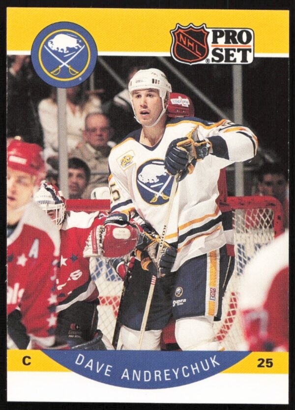 Dave Andreychuk 1990-91 Pro Set hockey card #17, Buffalo Sabres, collectible.