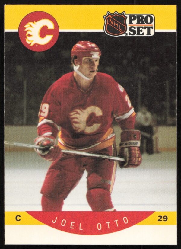 Joel Otto 1990-91 Pro Set Hockey Card #43 - Calgary Flames Action Shot